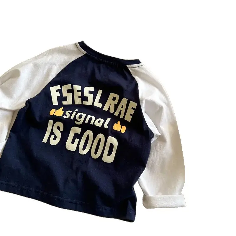 Kids Raglan Sleeve T-Shirt Navy White Printed 2025 - Image 7