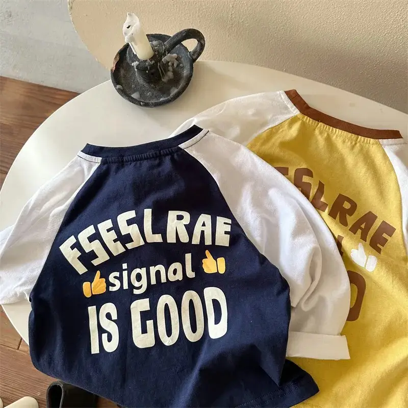 Kids Raglan Sleeve T-Shirt Navy White Printed 2025 — feature 9