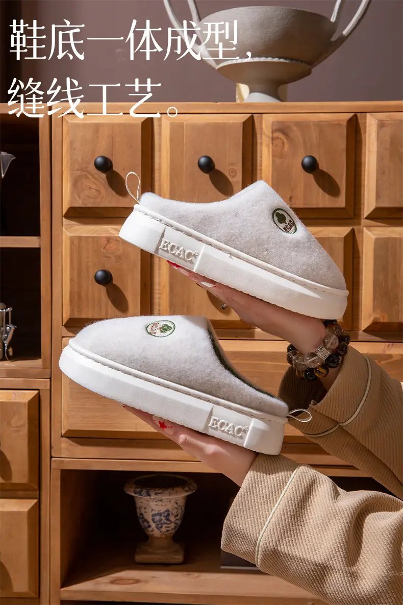 Cotton Slippers Men's Winter Indoor Home Anti-Slip 2025 New Home Use Plus Plush Slippers Winter Men's — feature 5