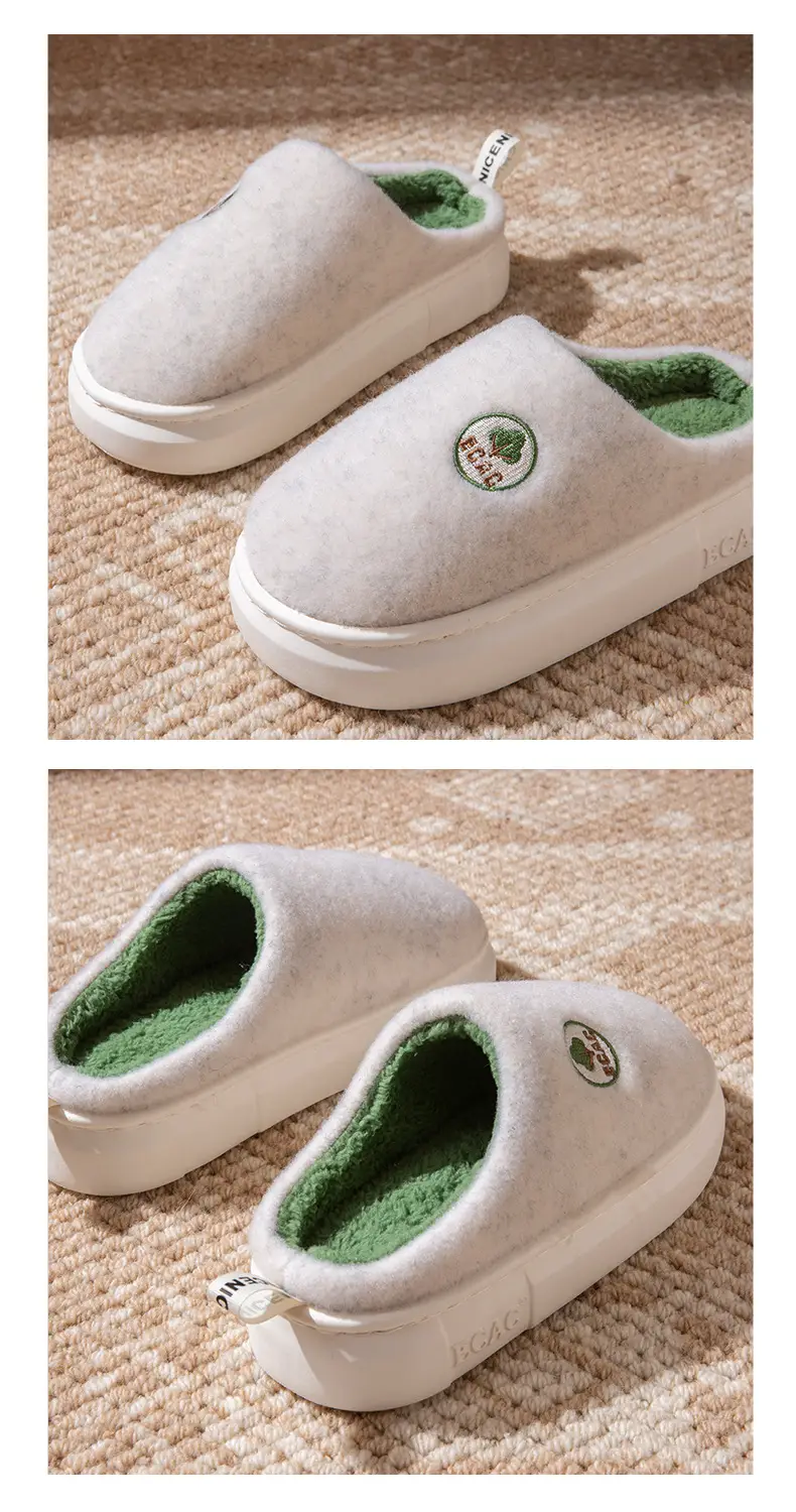 Cotton Slippers Men's Winter Indoor Home Anti-Slip 2025 New Home Use Plus Plush Slippers Winter Men's — feature 9