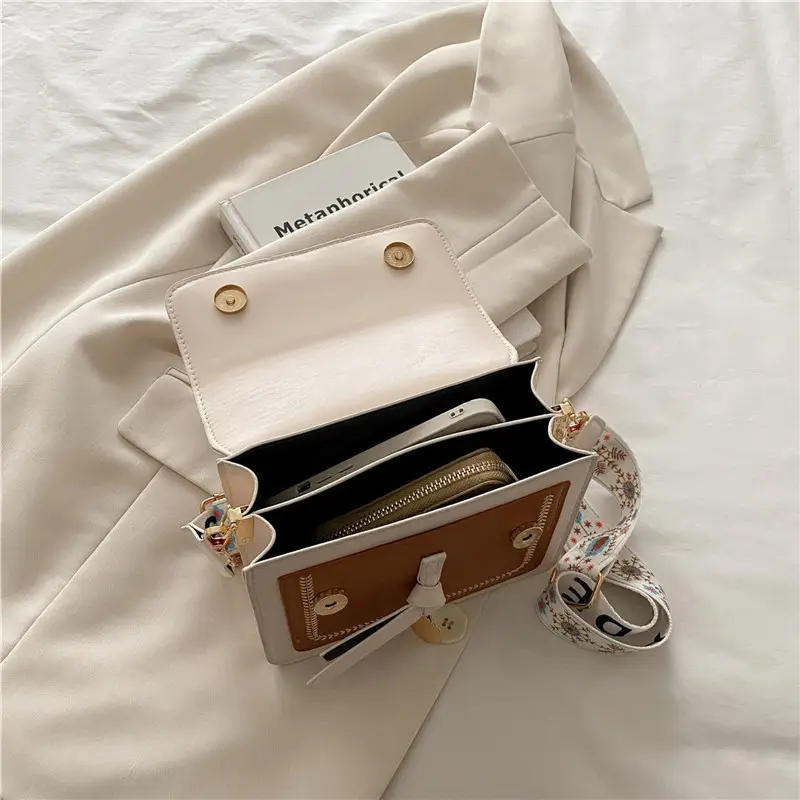 Stylish Crossbody Bag with Leather Trim for Women - Image 6