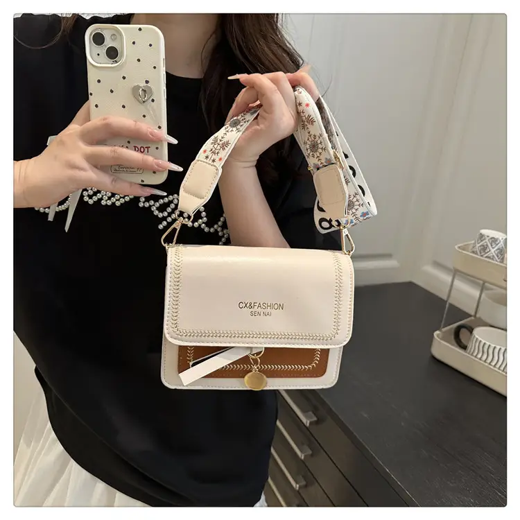 Stylish Crossbody Bag with Leather Trim for Women — feature 13
