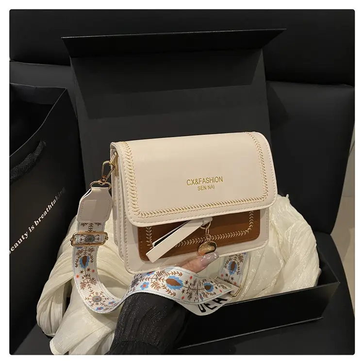 Stylish Crossbody Bag with Leather Trim for Women — feature 39