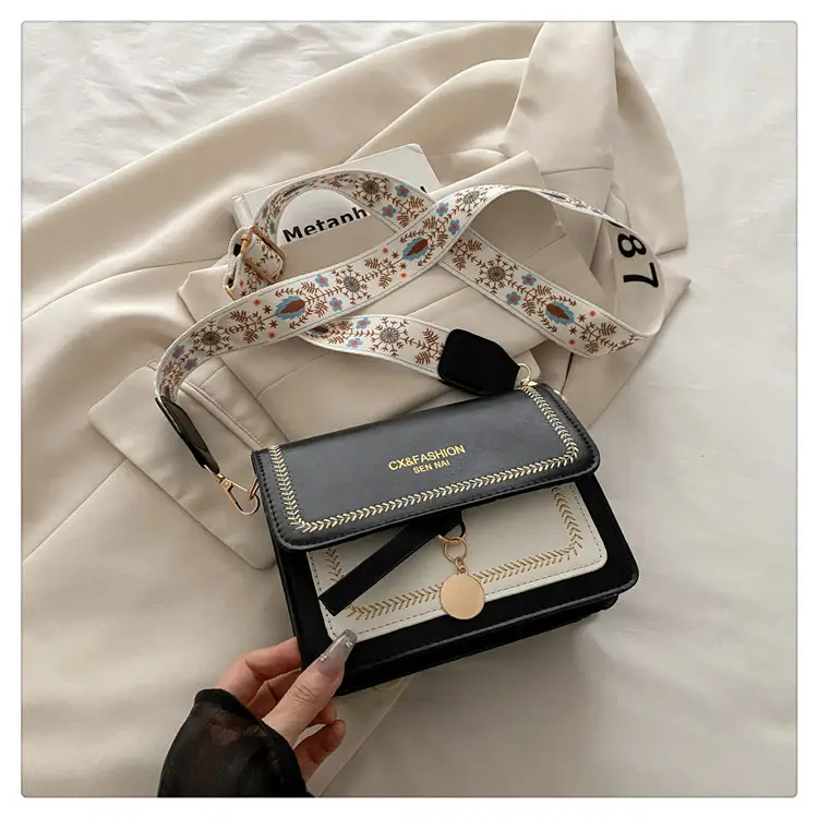 Stylish Crossbody Bag with Leather Trim for Women — feature 48