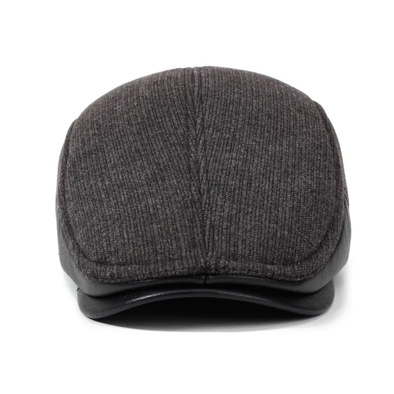 Elderly Men Duckbill Cap Winter Fleece Grey - Image 4
