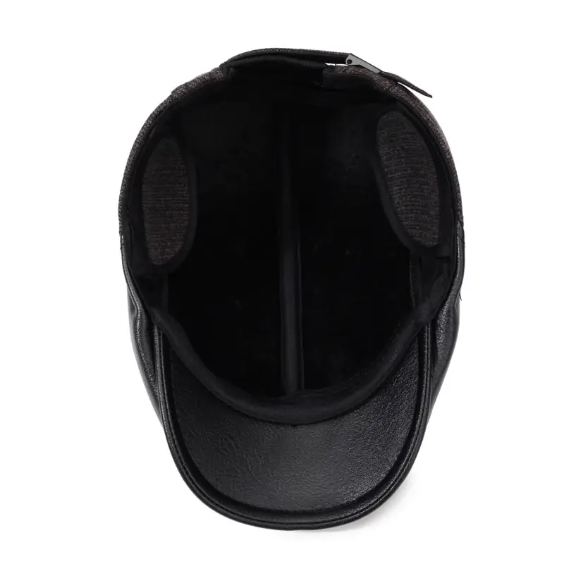 Elderly Men Duckbill Cap Winter Fleece Grey - Image 5