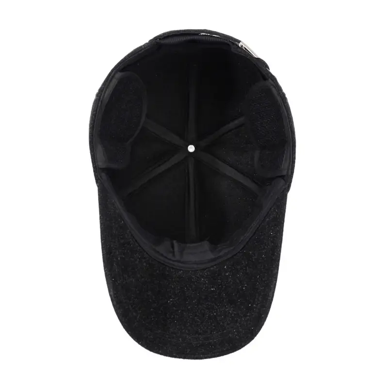 Men's Winter Embroidered Black Baseball Cap - Image 6
