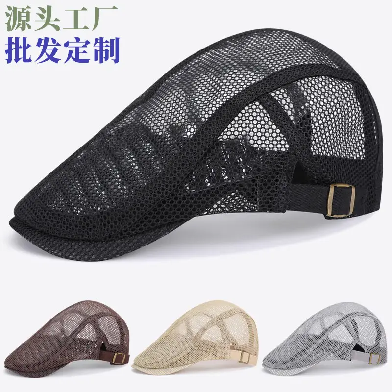 Men Breathable Mesh Sun Hat Forward Cap Adjustable