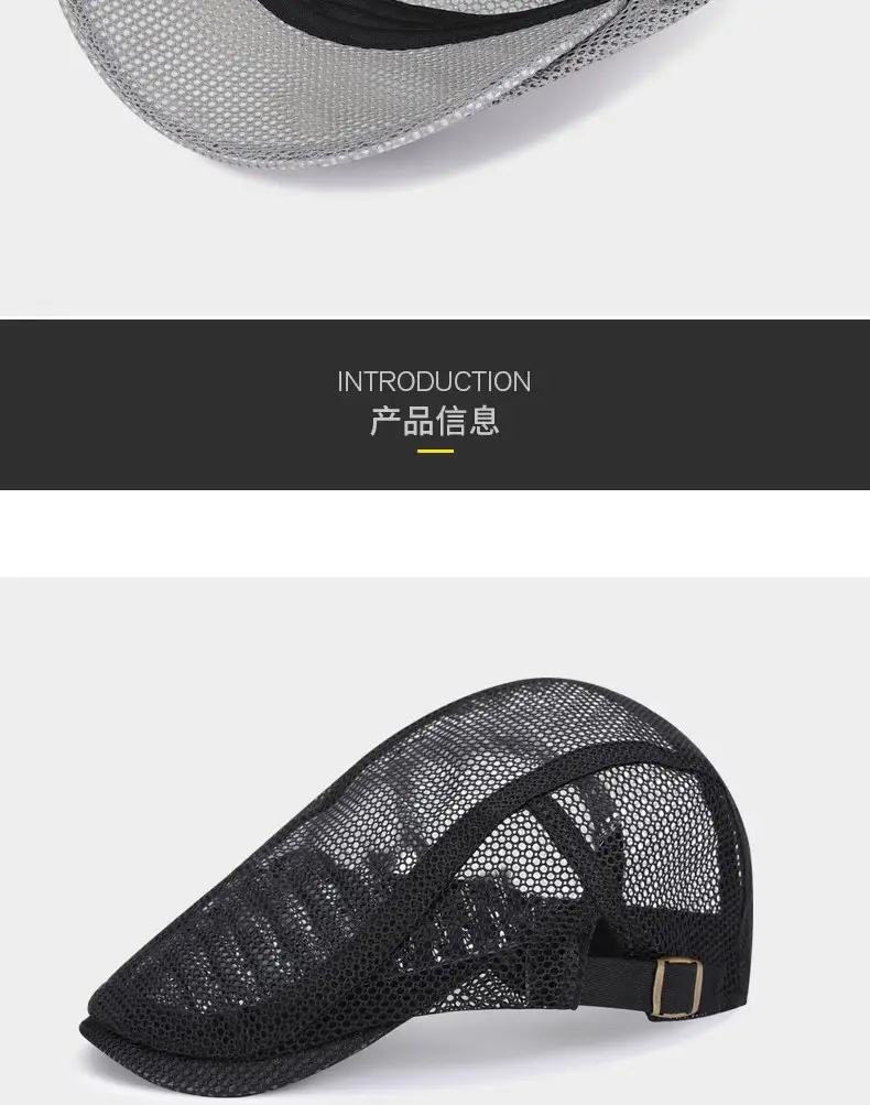 Men Breathable Mesh Sun Hat Forward Cap Adjustable — feature 19