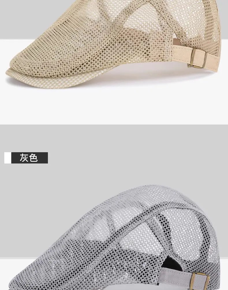 Men Breathable Mesh Sun Hat Forward Cap Adjustable — feature 22