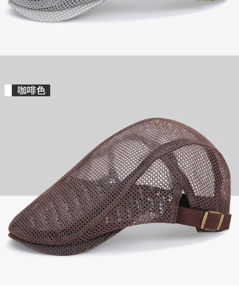 Men Breathable Mesh Sun Hat Forward Cap Adjustable — feature 23