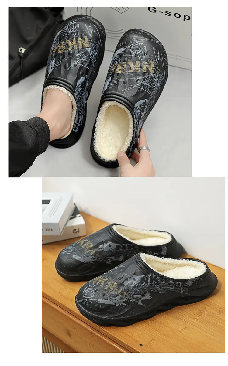 2025 Cross-Border Winter Thickeneded Large Size Cotton Slippers for Men's Home Indoor Thick-Soled Slippers That Can Be Worn Outside Warm Cotton Shoes — feature 16