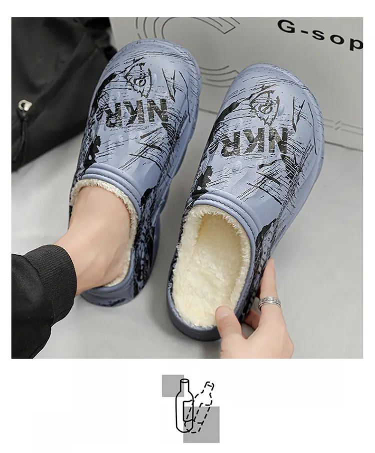 2025 Cross-Border Winter Thickeneded Large Size Cotton Slippers for Men's Home Indoor Thick-Soled Slippers That Can Be Worn Outside Warm Cotton Shoes — feature 5