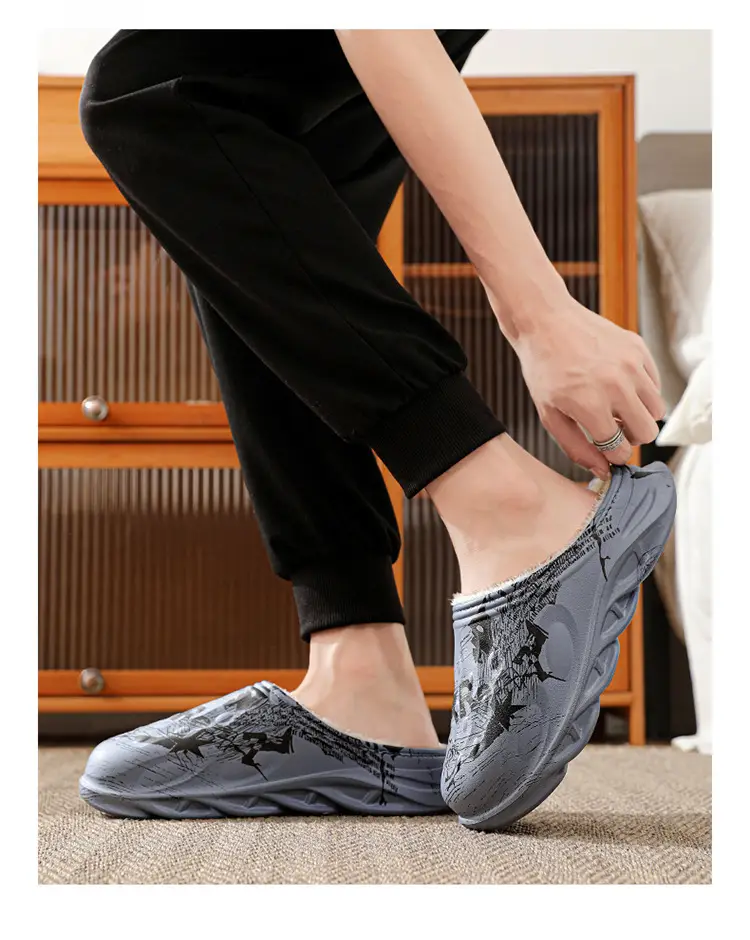 2025 Cross-Border Winter Thickeneded Large Size Cotton Slippers for Men's Home Indoor Thick-Soled Slippers That Can Be Worn Outside Warm Cotton Shoes — feature 6