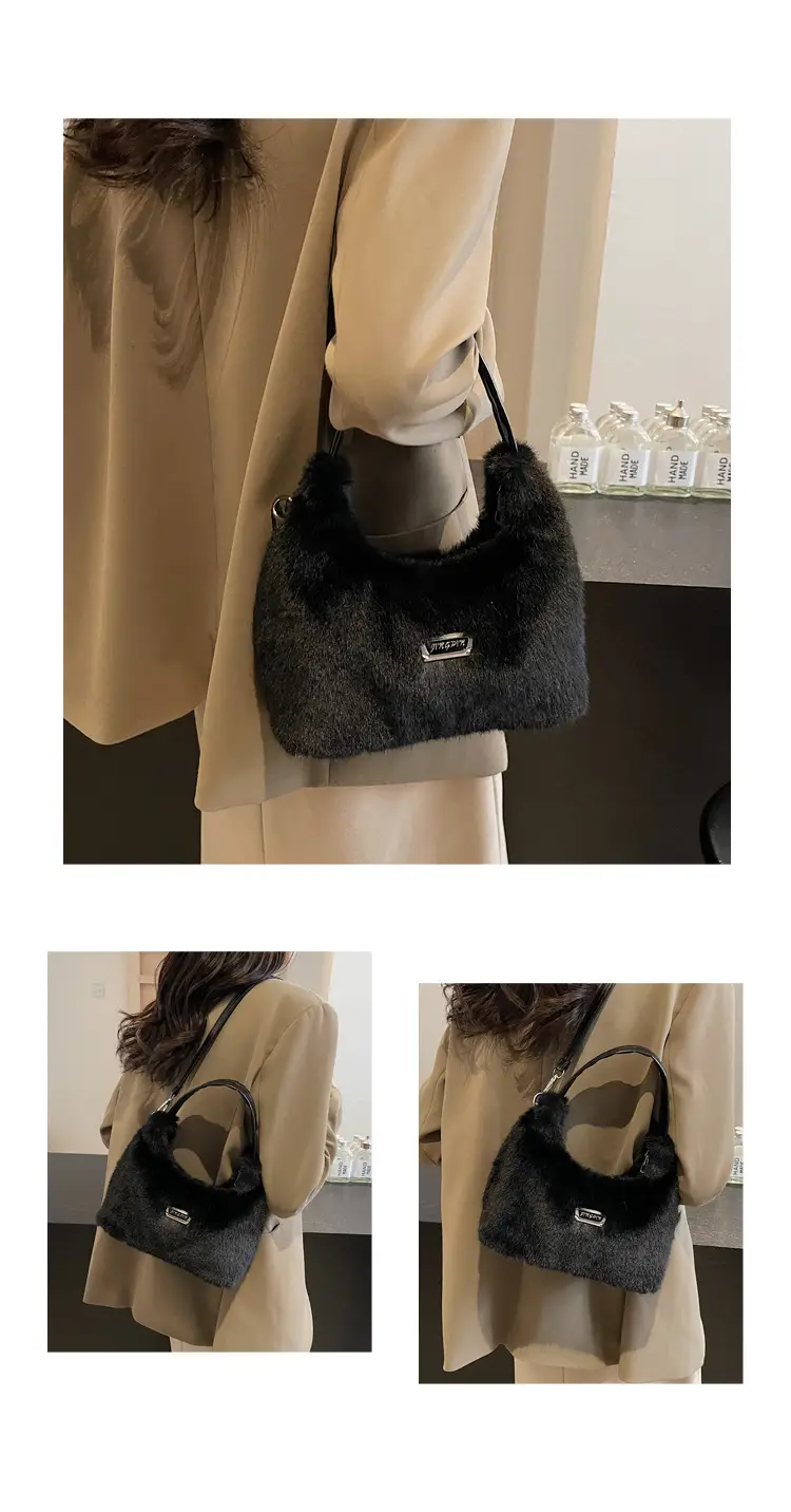 White Faux Fur Shoulder Bag for Women 2025 — feature 10