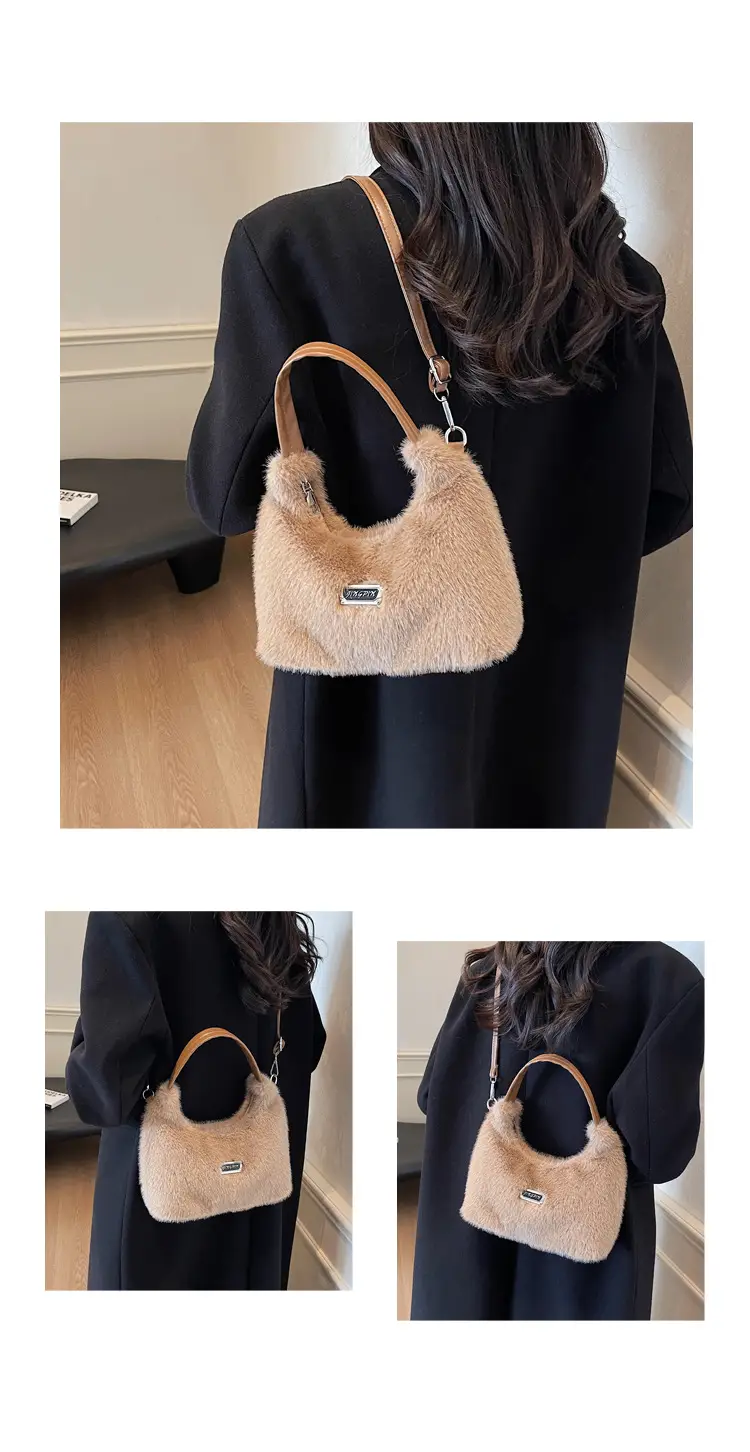 White Faux Fur Shoulder Bag for Women 2025 — feature 13
