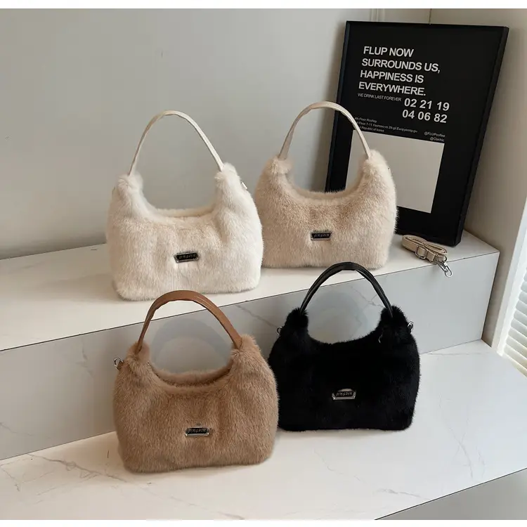 White Faux Fur Shoulder Bag for Women 2025 — feature 14
