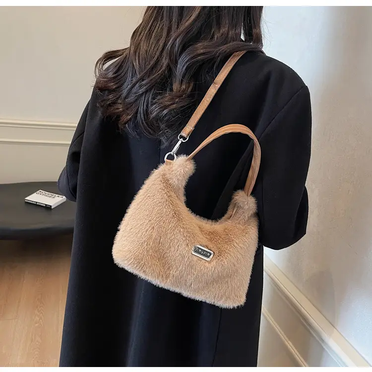 White Faux Fur Shoulder Bag for Women 2025 — feature 16
