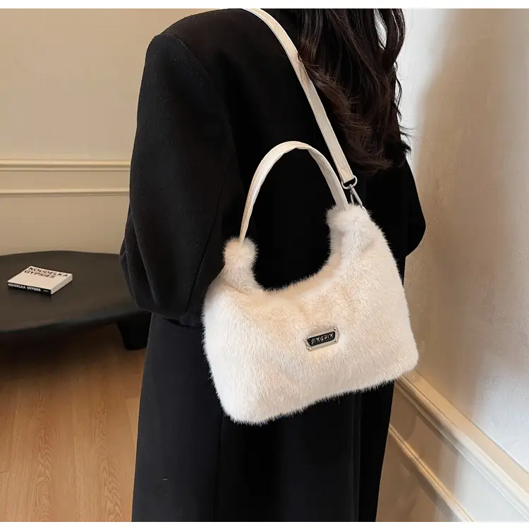 White Faux Fur Shoulder Bag for Women 2025 — feature 18