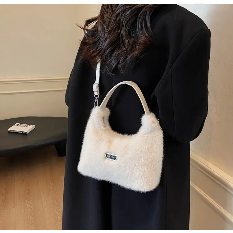 White Faux Fur Shoulder Bag for Women 2025 — feature 20