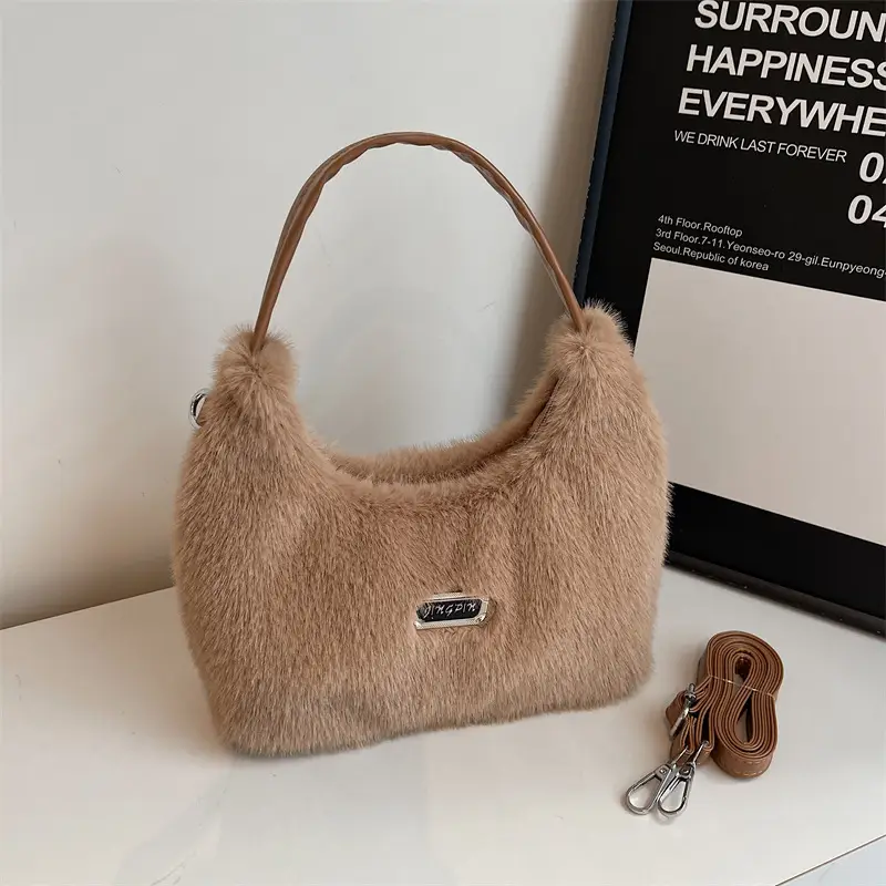 White Faux Fur Shoulder Bag for Women 2025 — feature 25
