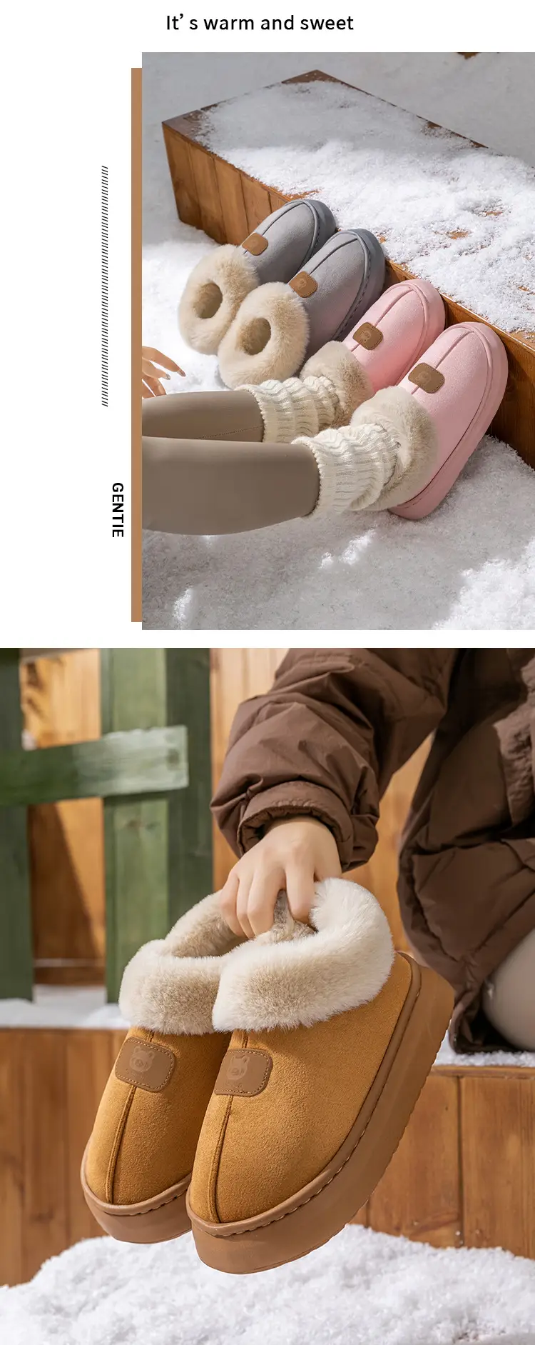 Winter Fleece Lined Women's Bag Heeled Boots — feature 13