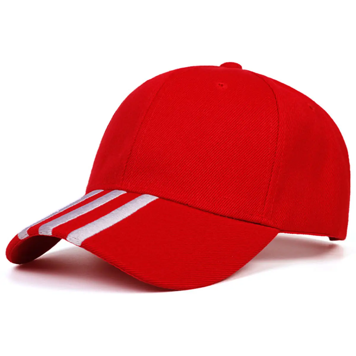 Women's Blue Baseball Cap with Striped Brim - Image 4