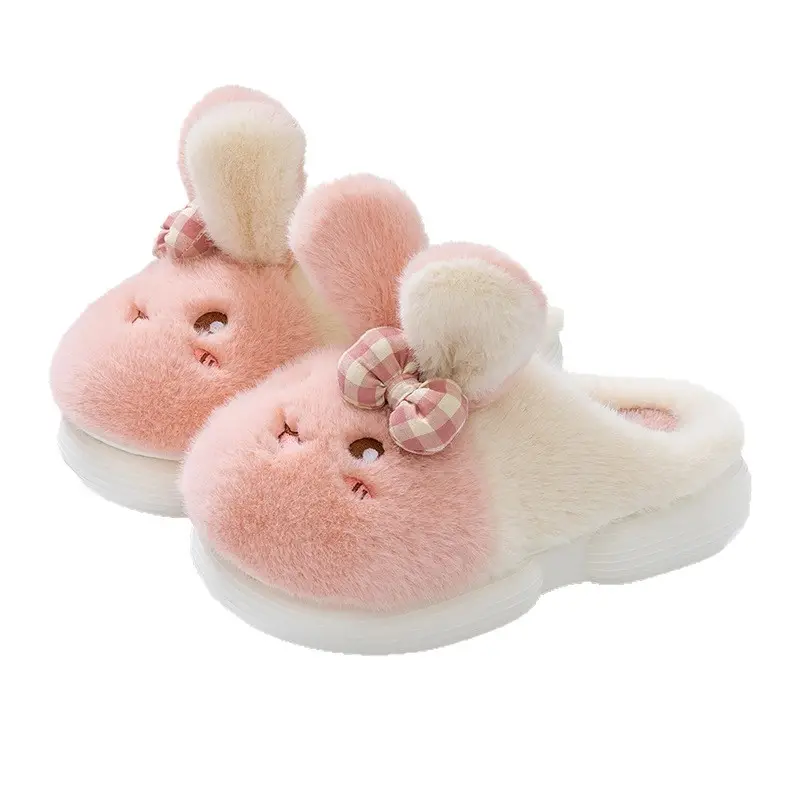 Cute and Adorable Plush Cotton Slippers for Women, Winter Outdoor Wear, Non-Slip, Home Indoor Thick-Soled Cartoon Animal Cotton Slippers for Women - Image 16