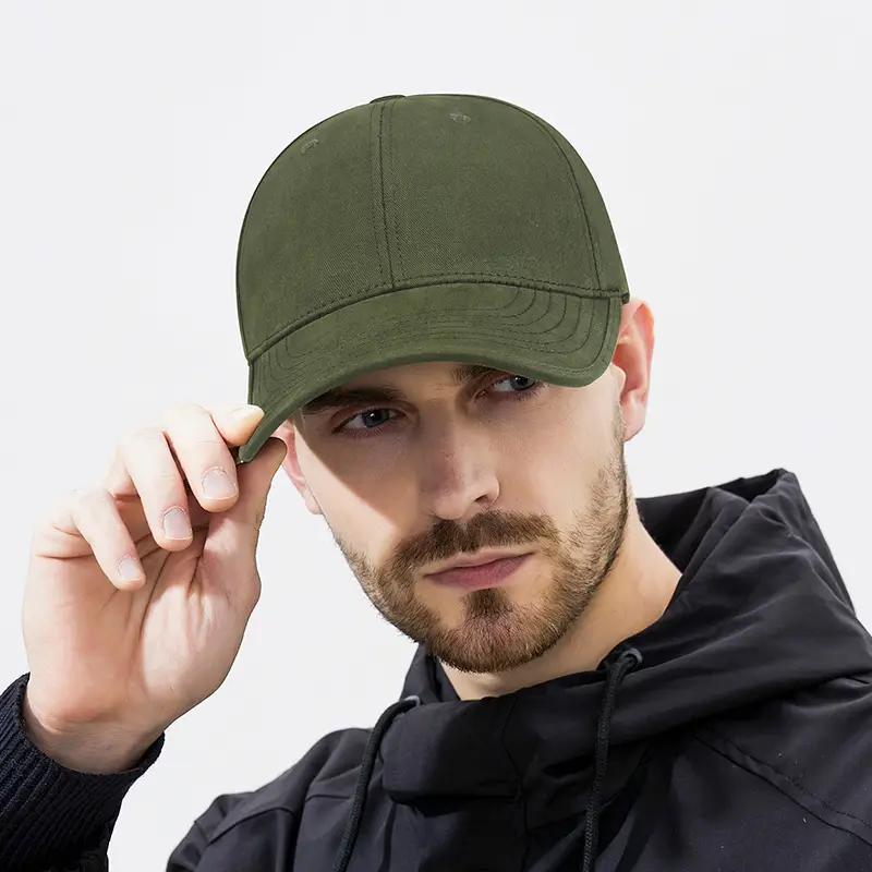 Men's Green Baseball Cap Outdoor Hiking Hat Large