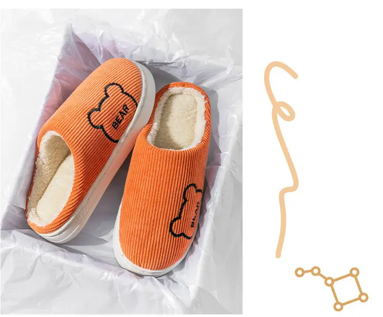Plush Cotton Slippers for Women, Cute Winter Slippers for Entertaining Guests at Home, Outdoor Non-Slip Couple's Warm Cotton Slippers for Men — feature 20