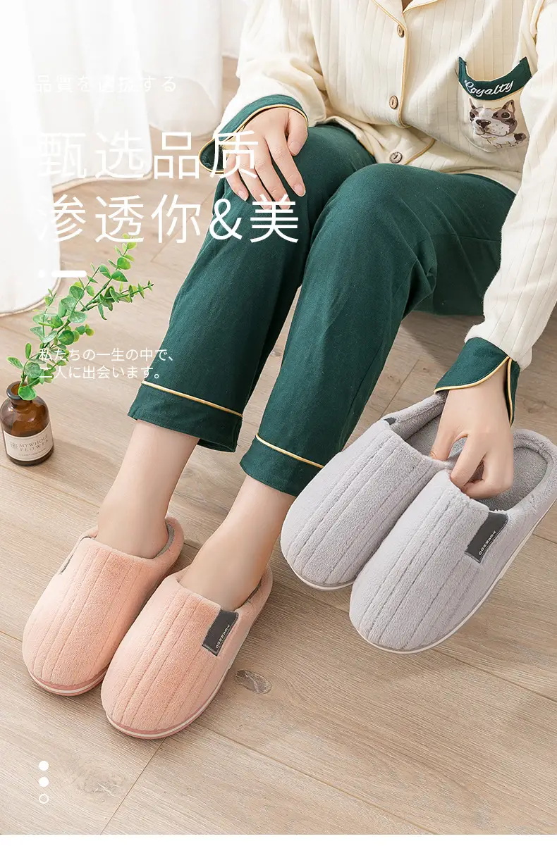 Women Cotton Indoor Winter Slippers Warm Thick — feature 18
