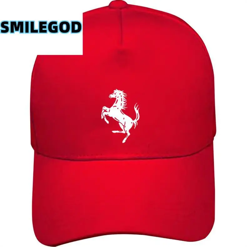 Red Ferrari Horse Cap for Students & Sun Hat — feature 6
