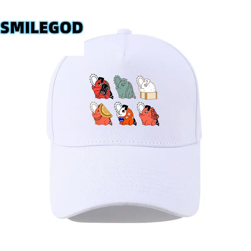 SMILEGOD Cartoon Cap for Men Navy with 6 Characters Print - Image 40