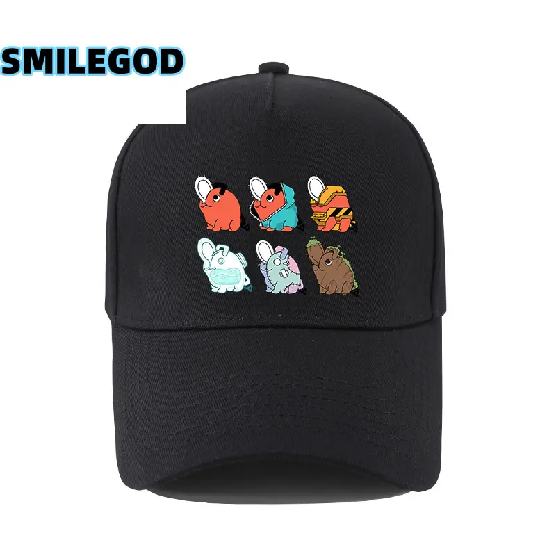 SMILEGOD Cartoon Cap for Men Navy with 6 Characters Print - Image 10