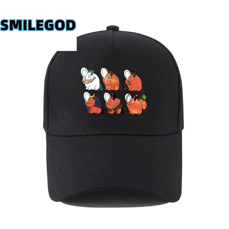 SMILEGOD Cartoon Cap for Men Navy with 6 Characters Print - Image 11