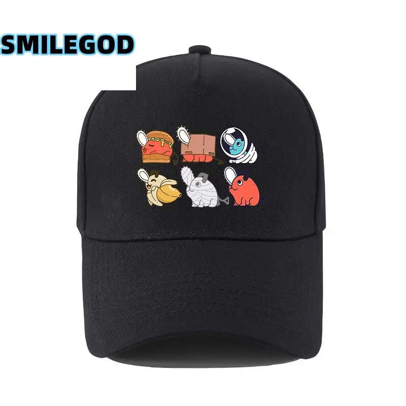 SMILEGOD Cartoon Cap for Men Navy with 6 Characters Print - Image 12
