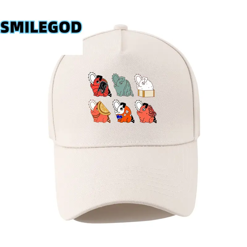 SMILEGOD Cartoon Cap for Men Navy with 6 Characters Print - Image 15