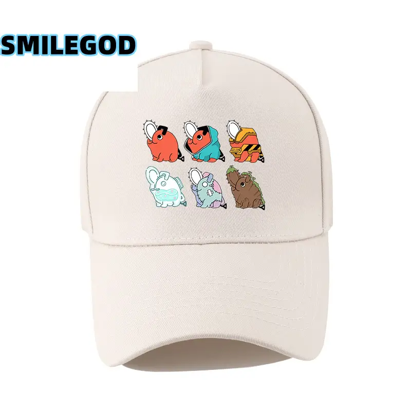 SMILEGOD Cartoon Cap for Men Navy with 6 Characters Print - Image 16