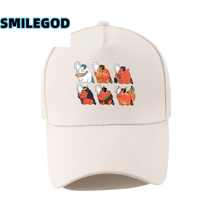 SMILEGOD Cartoon Cap for Men Navy with 6 Characters Print - Image 17