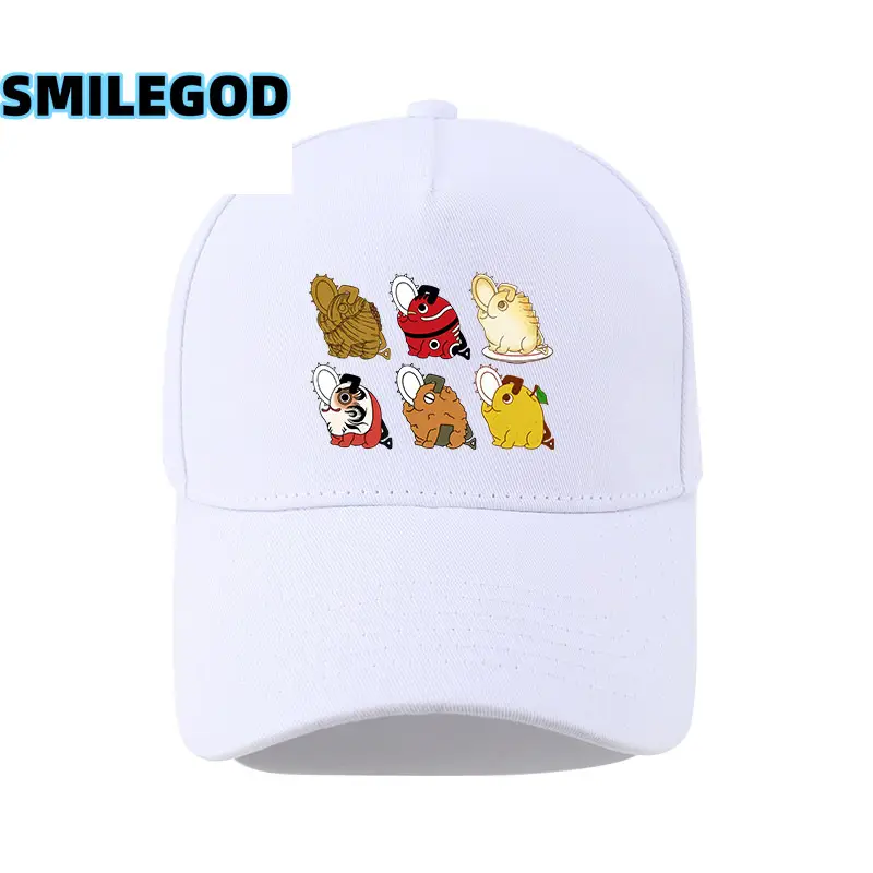 SMILEGOD Cartoon Cap for Men Navy with 6 Characters Print - Image 2