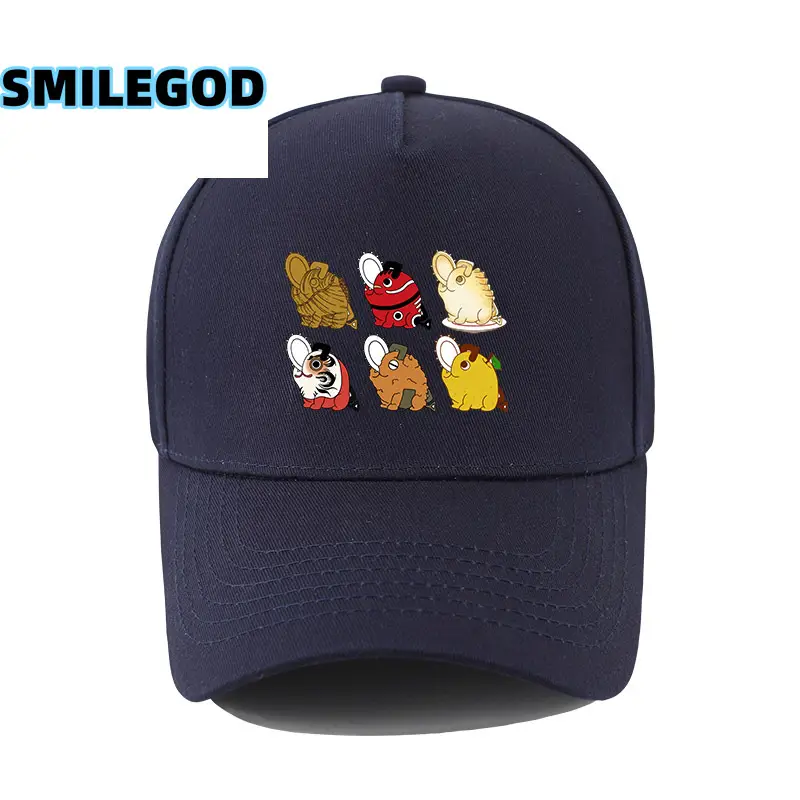 SMILEGOD Cartoon Cap for Men Navy with 6 Characters Print - Image 20