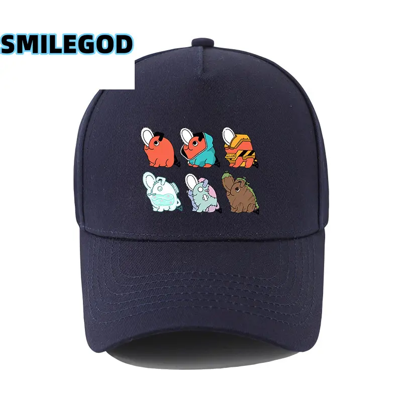 SMILEGOD Cartoon Cap for Men Navy with 6 Characters Print - Image 22