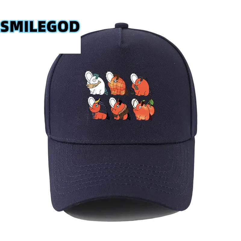 SMILEGOD Cartoon Cap for Men Navy with 6 Characters Print - Image 23