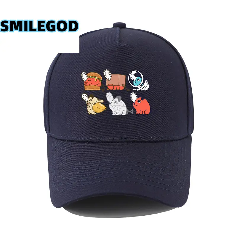 SMILEGOD Cartoon Cap for Men Navy with 6 Characters Print - Image 24