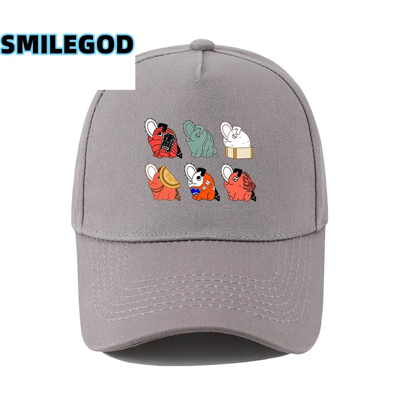 SMILEGOD Cartoon Cap for Men Navy with 6 Characters Print - Image 27
