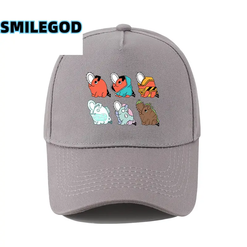 SMILEGOD Cartoon Cap for Men Navy with 6 Characters Print - Image 28