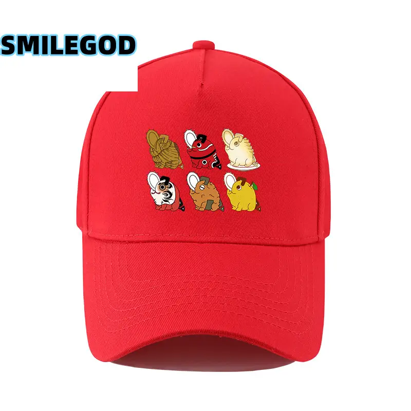 SMILEGOD Cartoon Cap for Men Navy with 6 Characters Print - Image 32
