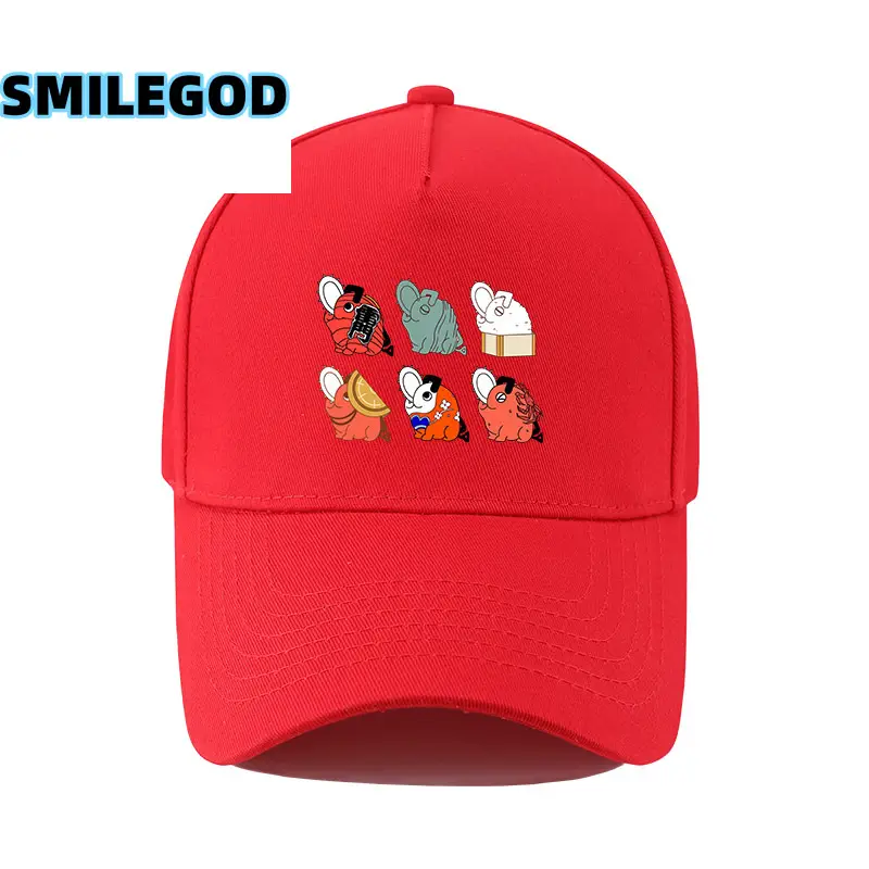 SMILEGOD Cartoon Cap for Men Navy with 6 Characters Print - Image 33
