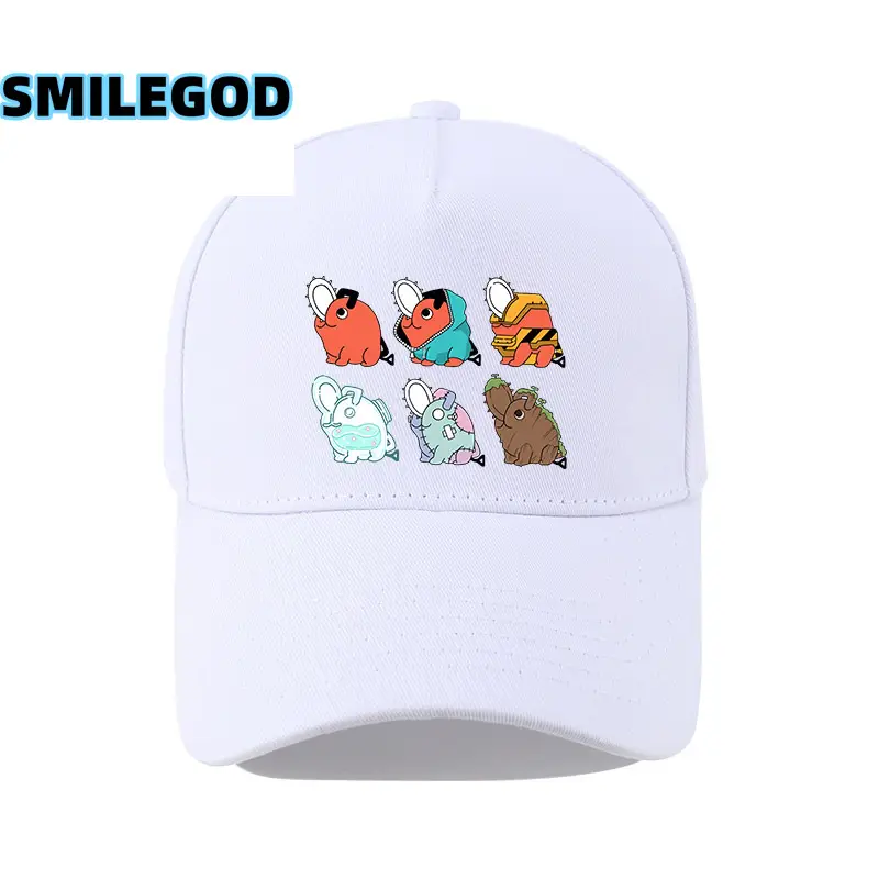 SMILEGOD Cartoon Cap for Men Navy with 6 Characters Print - Image 4