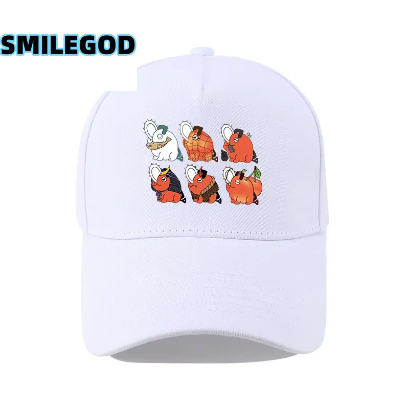 SMILEGOD Cartoon Cap for Men Navy with 6 Characters Print - Image 5